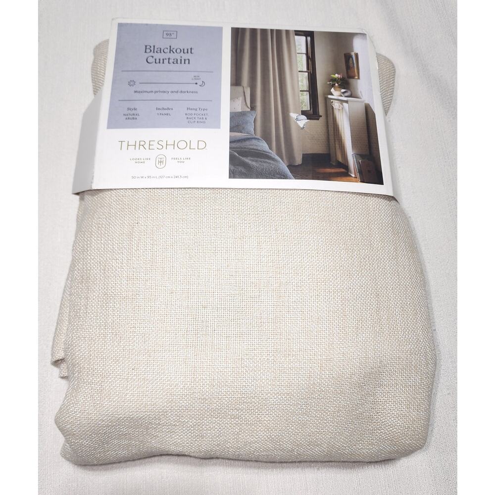 Threshold Aruba Blackout Curtain L 50'' x W 95'' in “Natural”